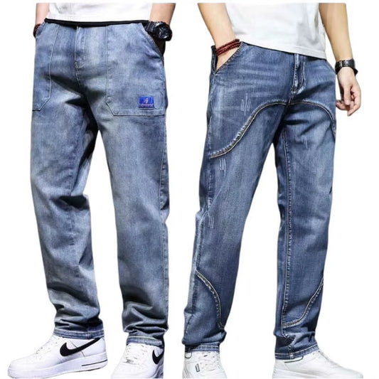 Men Jeans Loose Thin Hip-Hop Skateboard Jeans Casual Men Denim Pants Design Brand Joggers Jeans
