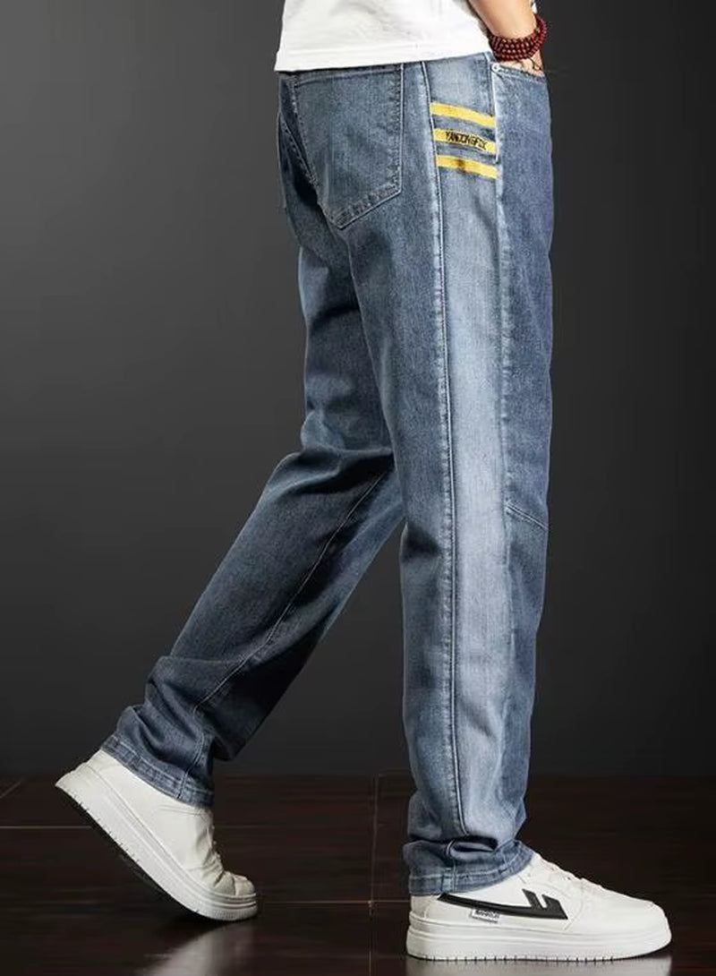 Men Jeans Loose Thin Hip-Hop Skateboard Jeans Casual Men Denim Pants Design Brand Joggers Jeans